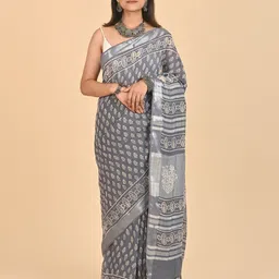 TEEJH Ethnic Motifs Printed Zari Saree-picture-44
