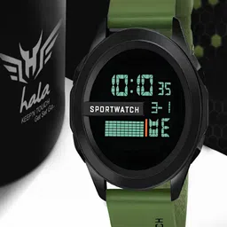 Hala Men Dial & Straps Digital Multi Function Watch HALA-1140-GREEN-34