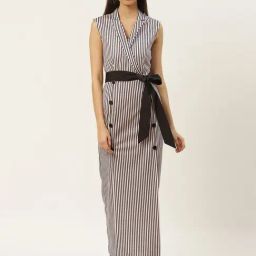 DODO & MOA Black Printed Maxi Dress-image-17