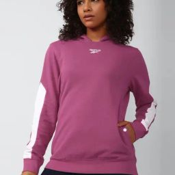 Reebok Purple Cotton Hoodie-image-70