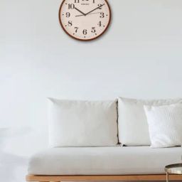 SEIKO elegant brown & white plastic wall clock-36