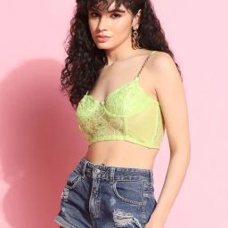 Da Intimo Light Green Medium Coverage Bralette-picture-14