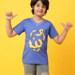 Tales & Stories Boys Blue Embroidered T-Shirt-image-55