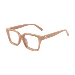 MAGNEQ Brown Rectangular Shaped Blue Cut Unisex Eye Frames-image-89