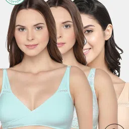 Inner Sense Multicolor Full Coverage Maternity Bra - Pack of 3 image 1