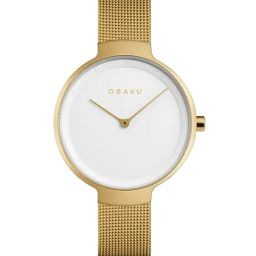 OBAKU V231LXGIMG Birk-Gold Analog Watch for Women-image-27