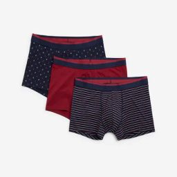 WES Lounge by Westside Red Printed Cotton Trunks - Pack of 3-picture-22