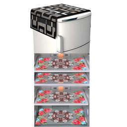LooMantha 5-Pcs Pink & Black Printed Refrigerator Appliance Covers-image-30