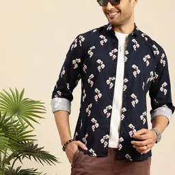 Mast & Harbour Floral Printed Pure Cotton Casual Shirt-picture-27