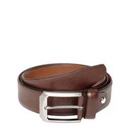Teakwood Leathers Brown Textured Leather Narrow Belt-image-83