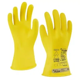 Tilsatec Pulse Yellow Rubber Electrical Safety Electrical Insulating Gloves Size 8 Latex Coating, 24-9012-08-picture-26