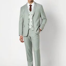Van Heusen Grey Slim Fit Four Piece Suit-image-50