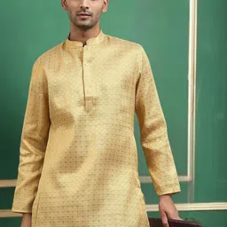 TATTVA Men Geometric Thread Work Kurta-picture-19
