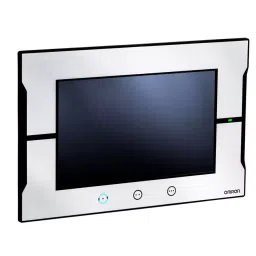 Omron NA5 Touch Screen HMI 24 bit TFT LCD Display 800x480 Silver Frame, NA5-9W001S-V1-17