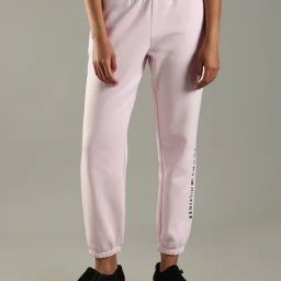 Tommy Hilfiger Light Pink Cotton Regular Fit Logo Printed Joggers-picture-13