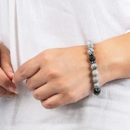Joker & WItch Black and Grey Wonderland Beaded Bracelet-44