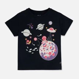 Gini & Jony Girls Navy Graphic Knits Top-image-68