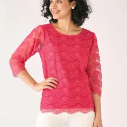 SALT Attire Pink Embroidery Top-picture-32