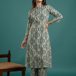 mokshi Women Printed Regular Pure Cotton Kurta with Palazzos-image-33