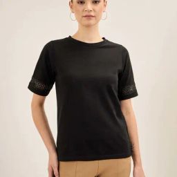 SALT Attire Black Plain Top-35