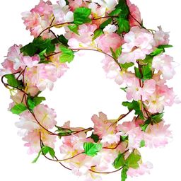 Nutts Peach-Coloured 2 Pieces Hanging Hydrangea Artificial Flower-13