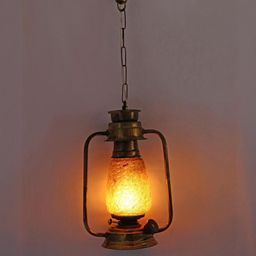 Somil Vintage Kerosene Lantern Style Hanging Lamp, LED Compatible with Multicolor Metal Fixture. B22 (Pin Type) Holder, Dimensions: 20 X 13 X 70 Cm, Pack of 4-image-90