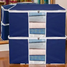 AMAK INC Blue Fabric Wardrobe Organisers-26
