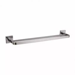PLUMBER Wall Mounted Chrome Finish 450 mm (18 inch) Double Towel Rail, SQ-7218-picture-18