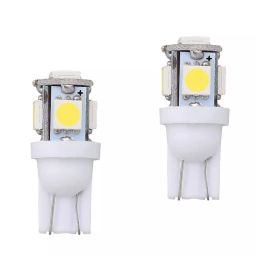 AllExtreme EXT10 LED Parking Light Super Bright 5 SMD Car Interior License Plate Wedge Dome Trunk Dashboard Bulb for Car Bike and Motorcycle (0.6W, White, 2 PCS)-image-3