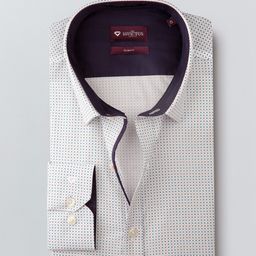 INVICTUS Men Off-white Slim Fit Printed Sustainable Formal Shirt-41