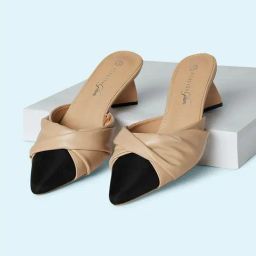Forever Glam by Pantaloons Women's Beige Mule Shoes-image-49