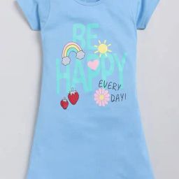 Todd N Teen Kids Sky Blue Printed Nighty-image-60