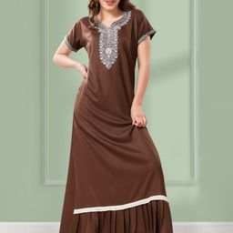 Soulemo Embroidered Maxi Nightdress-image-105