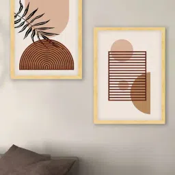 Art Street Boho 3D Printed Black Engineered Wood Wall Art (Set of 2)-picture-23