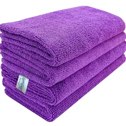 Softspun 40x40 cm 340 GSM Purple Microfiber Cloth Pack of 4 Pcs-image-21
