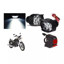 Cartronics 9 Led Shilon Fog Light White With On/Off Swich For Royal Enfield Thunderbird 350/500-16