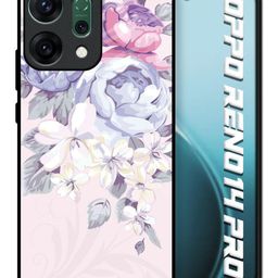 QRIOH Elegant Floral Glass case for Oppo Reno14 Pro 5G-picture-1