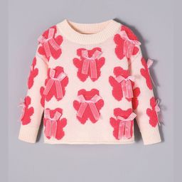 Hopscotch Girls Bow & Bear Motif Sweater-picture-17