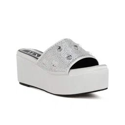 London Rag Embellished Wedge Mules-17