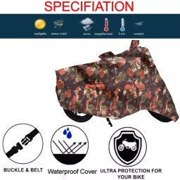 Auto Pearl Waterproof Two Wheeler Cover For Avon E Scoot (Green & Multi Color) image 3