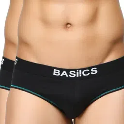 BASIICS by La Intimo Black Printed Comfort Fit Briefs (Pack of 2)-picture-29