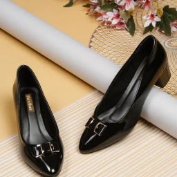 Flat N Heels Women's Black Casual Pumps-image-68
