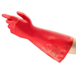 Ansell Alphatec Solvex 37-900 Red Nitrile Chemical Resistant Reusable Gloves Size 11 Nitrile Coating, 37900110BP-picture-35