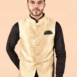 PRINTINDIA Men Woven Design Nehru Jacket-25