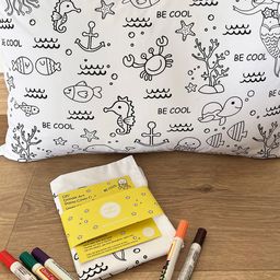 Oranges and Lemons DIY Doodle art Pillow Covers Be Cool Print - White-image-35