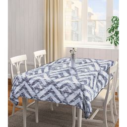 Arrabi Grey Graphic TC Cotton Blend 6 SEATER Table Cover ARTC-1112-Grey-image-24