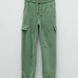 LC Waikiki Solid Elasticated Waist Fleece Joggers - Green-picture-25