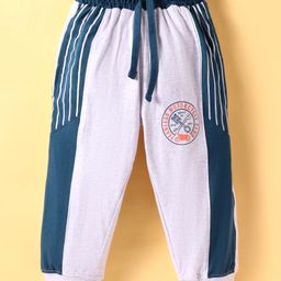 Taeko Single Jersey Knit Full Length Lounge Pant With Text Print - Light Grey-picture-13