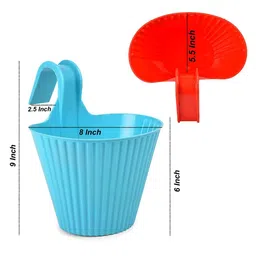 go hooked Hook Railing Planter Hanging Pots for Plant image 3