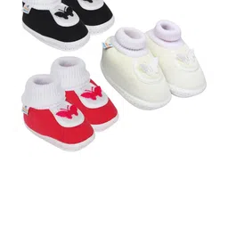 NESKA MODA 6 To 12 Month 3 Pair Set Newborn Unisex Baby Skin Friendly Soft Cotton Butterfly Booties-picture-14